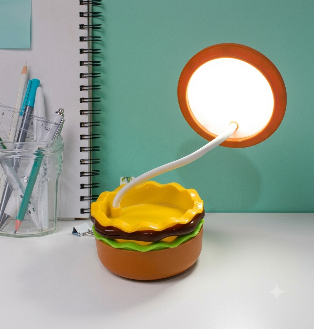 Burger Shape Folding LED Lamp for Home