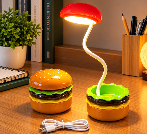 Light Up Your Space with Style: Why the Burger Shape Folding LED Lamp is the Ultimate Desk Companion