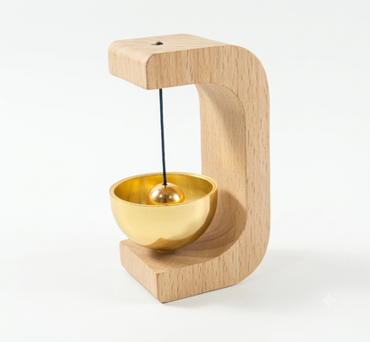 Meditation Bell – Calming Sound with Wooden Stand