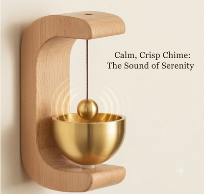 Meditation Bell – Calming Sound with Wooden Stand