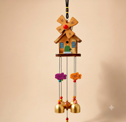 Wooden Windchime – Rustic Home Decor with Melodious Bells