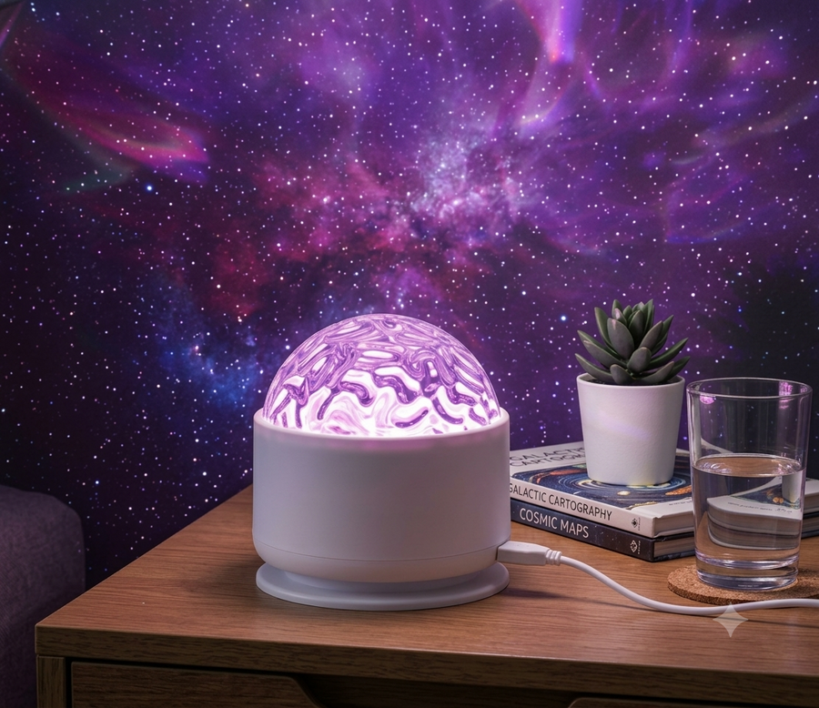 LED Starry Projection Night Light with Remote for Bedroom Ambient Decor