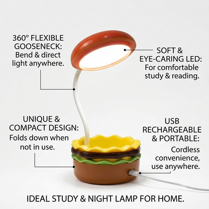 Burger Shape Folding LED Lamp for Home
