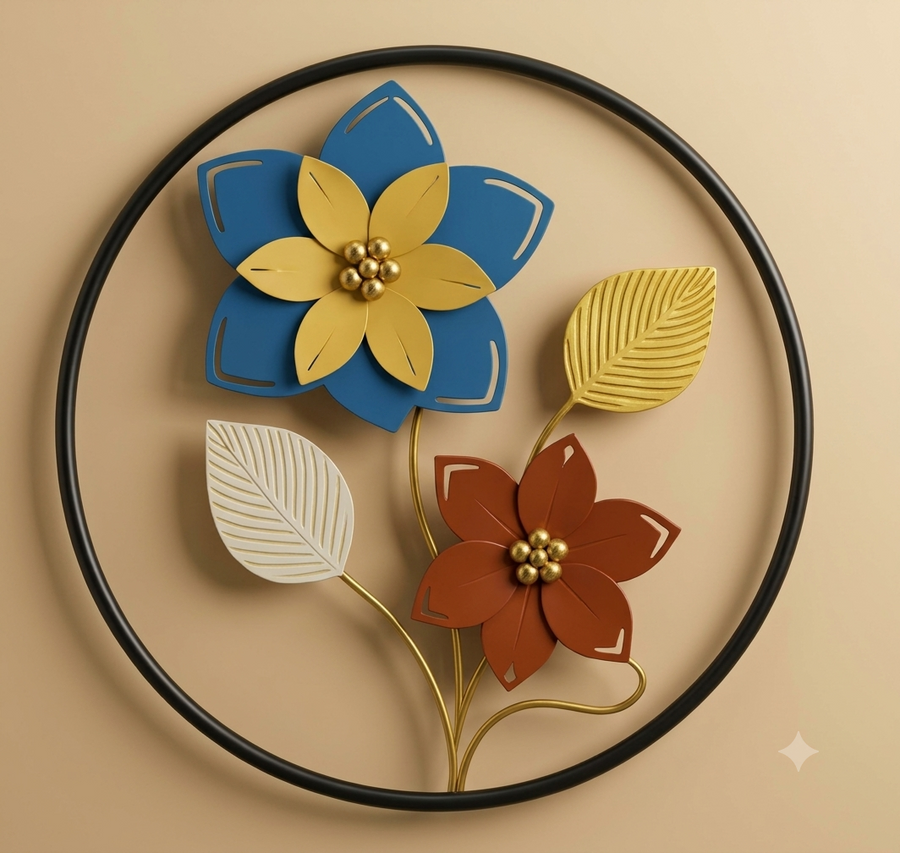 Floral Round Wall Art