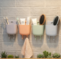 Plastic Wall Mounted Mobile Charging Holder Set – Space Saving 4 Pc
